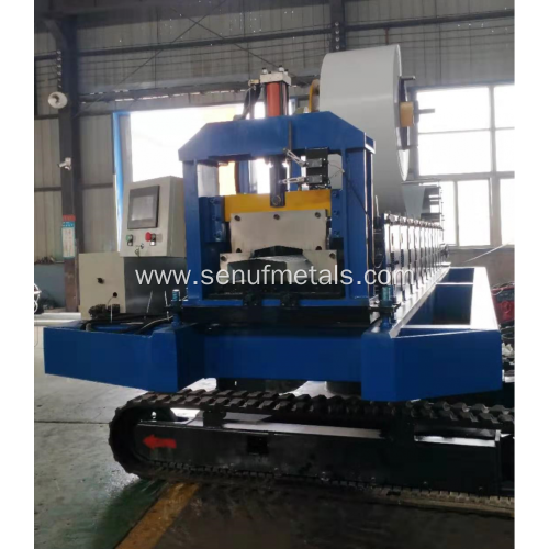 Aluminum rain gutter roll forming making machine